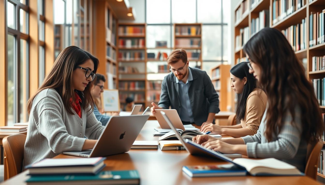 Modern university campus for students